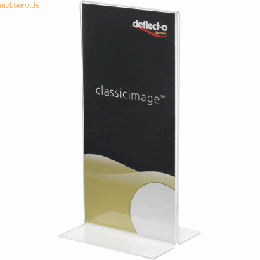 Tischaufsteller Classic Image gerade DINlang transparent