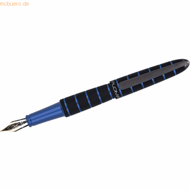Füllhalter Elox ring schwarz/blau 14 kt