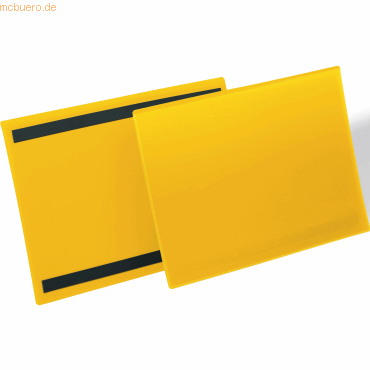 Kennzeichnungstasche magnetisch A4 quer PP dokumentenecht gelb VE=50 Stück