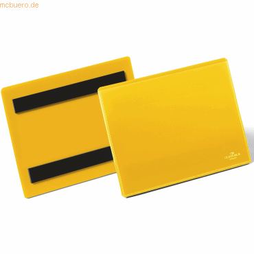 Kennzeichnungstasche magnetisch A6 quer PP gelb VE=50 Stück