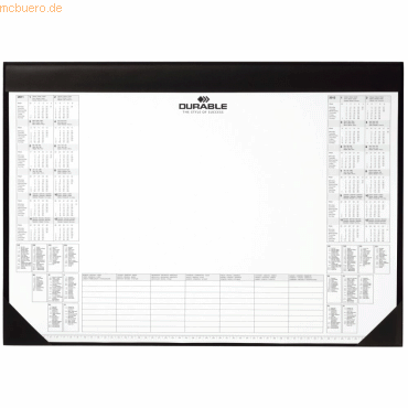 Schreibunterlage 59x42cm mit Kalenderblock schwarz