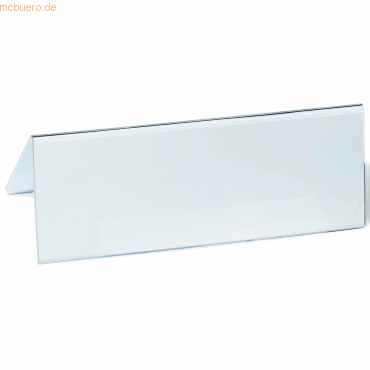 Tischnamensschild 52/104x100mm transparent VE=10 Stück