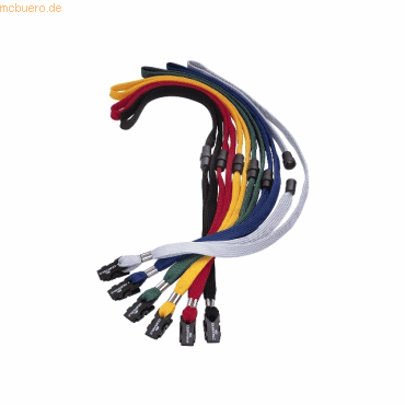 Textilband 10mm mit Sicherheitsverschluss 44cm grau VE=10 St&uuml;ck