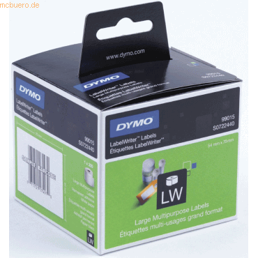 Etiketten für Dymo LabelWriter 54x70mm VE=320 Stück