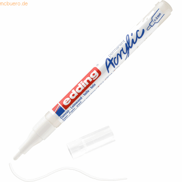 Acrylmarker edding 5300 fein verkehrsweiß