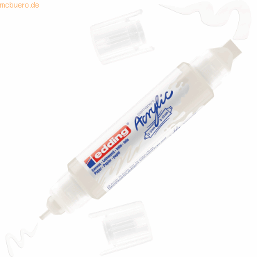 Acrylmarker Double Liner edding 5400 3D verkehrsweiß