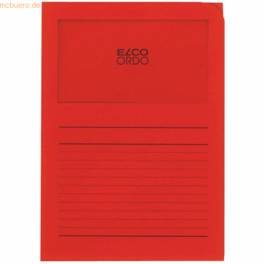 Organisationsmappe Ordo classico Papier A4 220x310 mm intensiv rot VE=100 Stück