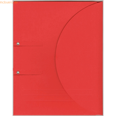 Ablagemappe Ordo collecto A4 Karton 315 g/qm Grundfarben rot VE=10 Stück