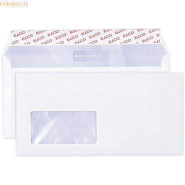 Briefumschläge DINlang mit Fenster haftklebend 80g/qm weiß VE=200 Stück