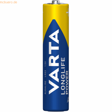 VARTA Longlife Power, Batterie, AAA, Micro, 1,5V, 4Stk
