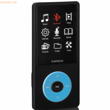 LENCO Xemio-860 MP4-Player mit Display Akku BT 8GB blau