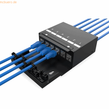 DIGITUS Konsolidierungspunkt-Box, 6 Ports Keystone-Module