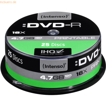 Intenso DVD-R 4,7GB 16x Speed Printable Cake Box 25