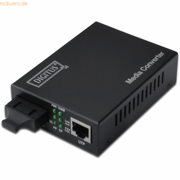 DIGITUS Gigabit Ethernet Medienkonverter SM SC 1310nm bis 40km