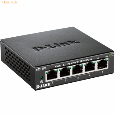 D-Link DES-105 5-Port Layer2 Fast Ethernet Switch