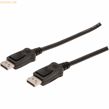 ASSMANN DisplayPort Kabel DP 3.0m Verriegelung DP 1.1a sw.