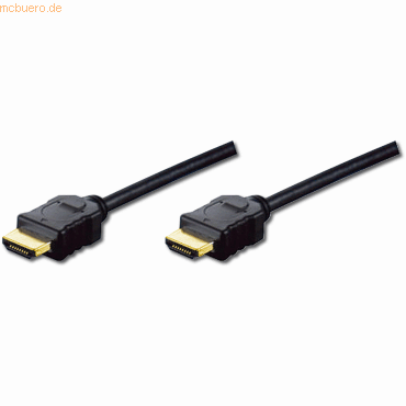 ASSMANN HDMI Kabel Typ A 2.0m m/Ethernet Full HD gold sw.