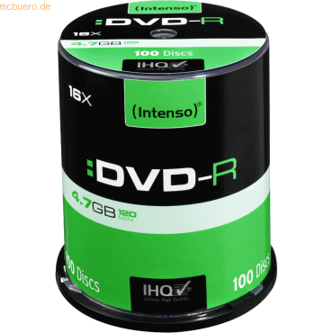 Intenso DVD-R 4,7GB 16x Speed Cake Box 100