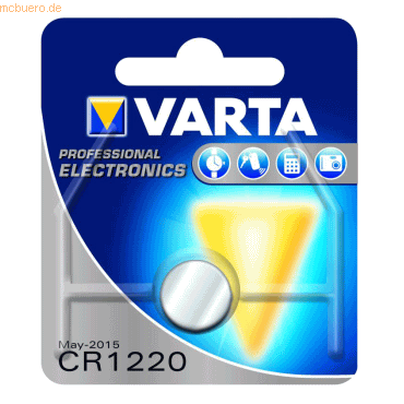 VARTA Knopfzellenbatterie Electronics CR1220 Lithium