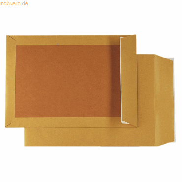 Papperückwandtaschen B4 130g/qm haftklebend braun VE=125 Stück