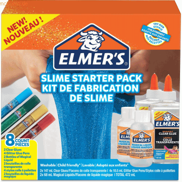 Glitzer-Kleber Slime Starter-Kit 4 Farben VE=8 Teile