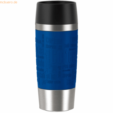 Isolierbecher Travel Mug 0,36l blau/silber