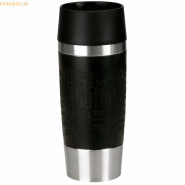 Isolierbecher Travel Mug 0,36l schwarz/silber