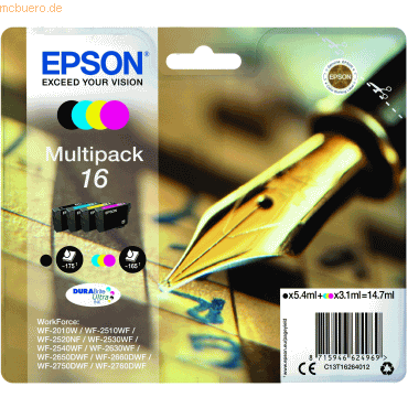 Tintenpatrone Epson T1626 gelb
