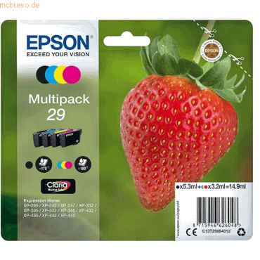 Multipack Epson T2986 schwarz/cyan/magenta/yellow
