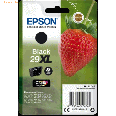 Tintenpatrone Epson Expression Home XP-235 T2991 schwarz High-Capacity