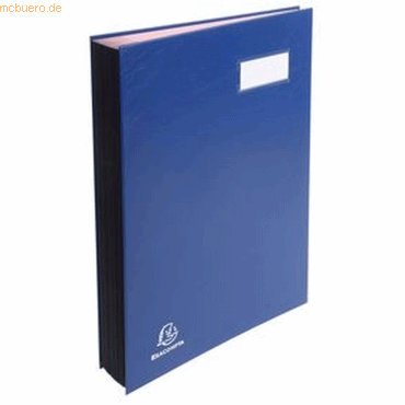 Unterschriftenmappe Klassik A4 20 Fächer blau