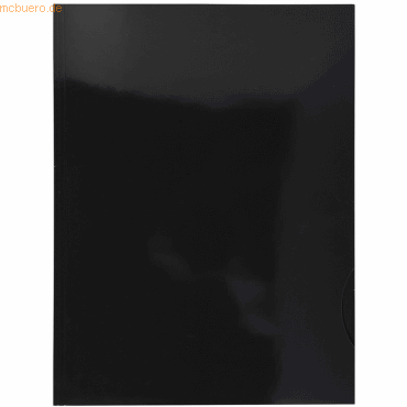 Präsentationsmappe Chromolux A4 Karton 250g schwarz VE=20 Stück