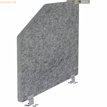 Akustikseitenwand 73,5x50 1-er Set grau-meliert