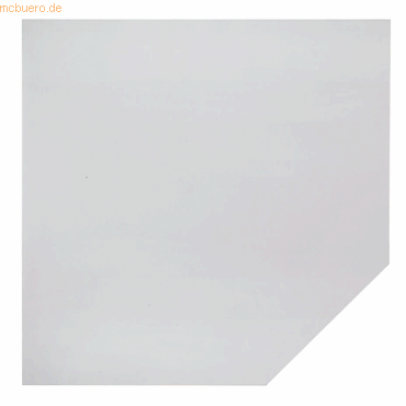Verkettungsplatte für Schreibtische Serie B Trapezplatte mit Stützfuß 1200x1200x25mm Grau