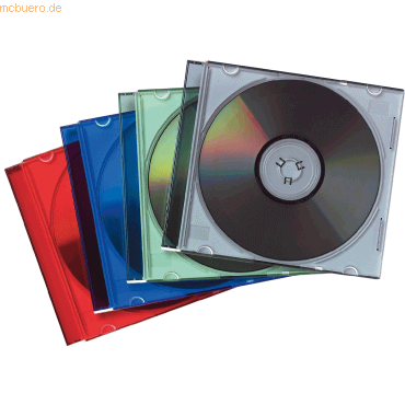CD-Hülle Slimline farbig sortiert VE=25 Stück