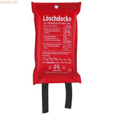 Löschdecke Fire Protect 100x100cm weiß