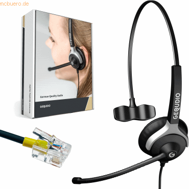 Headset 1-Ohr kompatibel für Mitel/Aastra/Poly/Gigaset Telefone inklusive Kabel