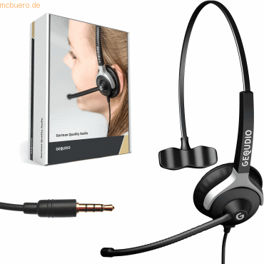 Headset 1-Ohr mit 3,5mm Klinke kompatibel für FRITZ!Fon/Tablets/Notebooks