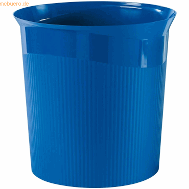 Papierkorb Re-Loop 13 Liter 100% Recyclingmaterial rund blau