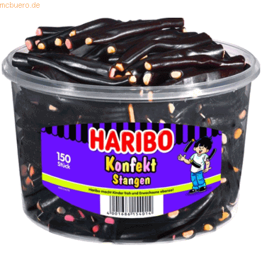 Lakritzgummi Konfekt-Stangen VE=150 Stück in Runddose