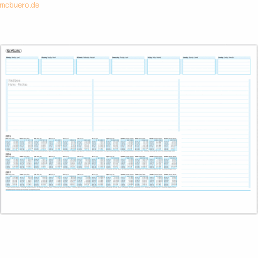 Herlitz Schreibunterlage 58x38cm Papier mit Kalendarium | mcbuero.de