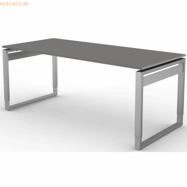 Schreibtisch StageOne Form 5 BxT 180x80cm grafit