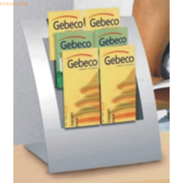 Tisch-Prospektst&auml;nder Varia A4 3 F&auml;cher alusilber