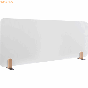 Whiteboard-Tischtrennwand Elements 60x160cm mit Halterungen