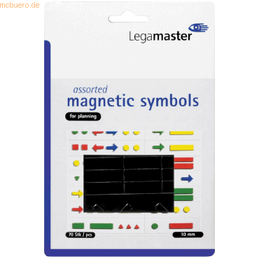 Magnetsymbole 10mm Set mit 70 Symbolen schwarz