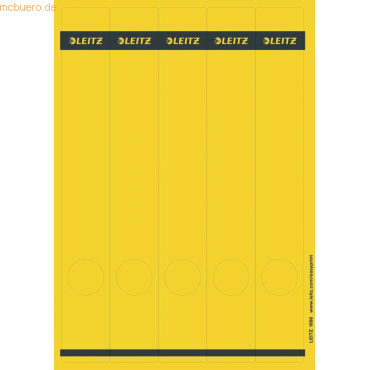 Ordnerrückenschilder 39x285mm für PC gelb VE=125 Stück