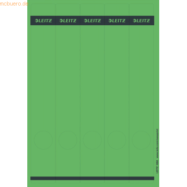 Ordnerrückenschilder 39x285mm für PC grün VE=125 Stück