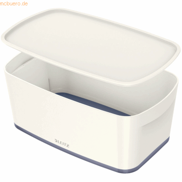 Aufbewahrungsbox MyBox Klein A5 mit Deckel ABS weiß/grau