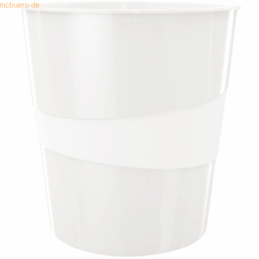 Papierkorb Wow 15l Polystyren perlweiß