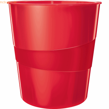Papierkorb Wow 15l Polystyren rot